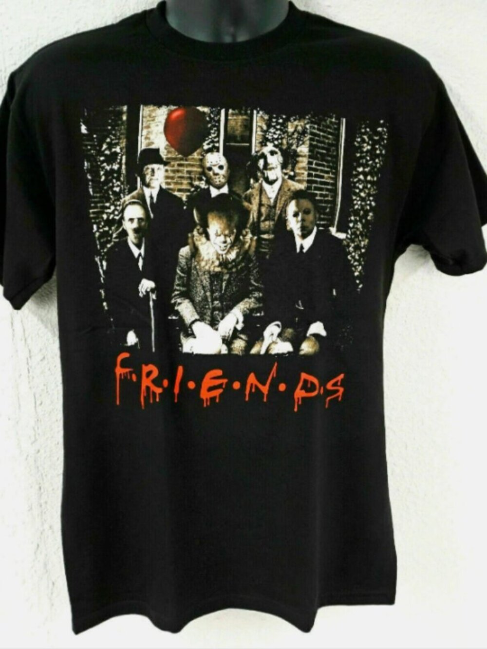 RARE HORROR FRIENDS Scary Movie Halloween Adult Men's 100% Cotton Tee New XXL